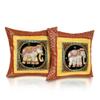 AeraVida Decorative Pink Elephant Animal Motif Sequin Accent Throw Pillow Cover Set of 2 | Elephant Set Cushion Covers | Decorative Throw Pillow Cushion Covers | Pillow Cases Standard Size view 2