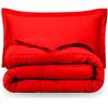 Phoenix Citadel Queen All-Season Cooling Warmth Comforter Set  3 Piece Bedding  100% Egyptian Cotton, Long-Staple & Silky Soft  Luxury Hotel-Quality Duvet Insert  Machine Washable - Red view 3