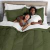 Phoenix Citadel Queen All-Season Cooling Warmth Comforter Set  3 Piece Bedding  100% Egyptian Cotton, Long-Staple & Silky Soft  Luxury Hotel-Quality Duvet Insert  Machine Washable - Olive view 4