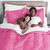 Phoenix Citadel Full All-Season Cooling Warmth Comforter Set  3 Piece Bedding  100% Egyptian Cotton, Long-Staple & Silky Soft  Luxury Hotel-Quality Duvet Insert  Machine Washable - Pink view 4