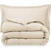 Phoenix Citadel Full All-Season Cooling Warmth Comforter Set  3 Piece Bedding  100% Egyptian Cotton, Long-Staple & Silky Soft  Luxury Hotel-Quality Duvet Insert  Machine Washable - Ivory view 3
