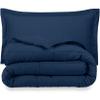 Phoenix Citadel Full All-Season Cooling Warmth Comforter Set  3 Piece Bedding  100% Egyptian Cotton, Long-Staple & Silky Soft  Luxury Hotel-Quality Duvet Insert  Machine Washable - Navy Blue view 3