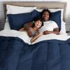 Phoenix Citadel Full All-Season Cooling Warmth Comforter Set  3 Piece Bedding  100% Egyptian Cotton, Long-Staple & Silky Soft  Luxury Hotel-Quality Duvet Insert  Machine Washable - Navy Blue view 4