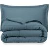 Phoenix Citadel Twin All-Season Cooling Warmth Comforter Set  3 Piece Bedding  100% Egyptian Cotton, Long-Staple & Silky Soft  Luxury Hotel-Quality Duvet Insert  Machine Washable - Medium Blue view 3
