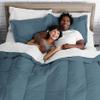 Phoenix Citadel Twin All-Season Cooling Warmth Comforter Set  3 Piece Bedding  100% Egyptian Cotton, Long-Staple & Silky Soft  Luxury Hotel-Quality Duvet Insert  Machine Washable - Medium Blue view 4
