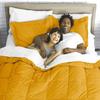 Phoenix Citadel Twin All-Season Cooling Warmth Comforter Set  3 Piece Bedding  100% Egyptian Cotton, Long-Staple & Silky Soft  Luxury Hotel-Quality Duvet Insert  Machine Washable - Gold view 4