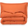 Phoenix Citadel Twin All-Season Cooling Warmth Comforter Set  3 Piece Bedding  100% Egyptian Cotton, Long-Staple & Silky Soft  Luxury Hotel-Quality Duvet Insert  Machine Washable - Orange view 3