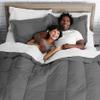 Phoenix Citadel Twin All-Season Cooling Warmth Comforter Set  3 Piece Bedding  100% Egyptian Cotton, Long-Staple & Silky Soft  Luxury Hotel-Quality Duvet Insert  Machine Washable - Dark Gray view 4