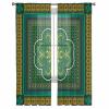 AMZRicher Irish Decor St Patrick's Day Sheer Curtains 84 Inch Length 2 Panels Set, Retro Celtic Knots Lucky Clover Semi Transparent Voile Rod Pocket Curtains for Living Dining Room Bedroom Drapes view 1