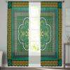 AMZRicher Irish Decor St Patrick's Day Sheer Curtains 84 Inch Length 2 Panels Set, Retro Celtic Knots Lucky Clover Semi Transparent Voile Rod Pocket Curtains for Living Dining Room Bedroom Drapes view 2