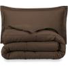Phoenix Citadel Twin All-Season Cooling Warmth Comforter Set  3 Piece Bedding  100% Egyptian Cotton, Long-Staple & Silky Soft  Luxury Hotel-Quality Duvet Insert  Machine Washable - Chocolate view 3
