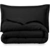 Phoenix Citadel Twin XL All-Season Cooling Warmth Comforter Set  3 Piece Bedding  100% Egyptian Cotton, Long-Staple & Silky Soft  Luxury Hotel-Quality Duvet Insert  Machine Washable - Black view 3