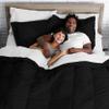 Phoenix Citadel Twin XL All-Season Cooling Warmth Comforter Set  3 Piece Bedding  100% Egyptian Cotton, Long-Staple & Silky Soft  Luxury Hotel-Quality Duvet Insert  Machine Washable - Black view 4