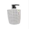 13Oz/400 ml Counter top Liquid Soap Dispenser for Bathroom Kitchen Sink | Must Item for Camping Travel | Unique Cane Design | Refillable Reusable |Hand Dish Soap | (Grey Color) view 1