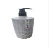 13Oz/400 ml Counter top Liquid Soap Dispenser for Bathroom Kitchen Sink | Must Item for Camping Travel | Unique Cane Design | Refillable Reusable |Hand Dish Soap | (Grey Color) view 2