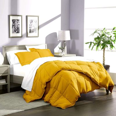 Phoenix Citadel Twin XL All-Season Cooling Warmth Comforter Set  3 Piece Bedding  100% Egyptian Cotton, Long-Staple & Silky Soft  Luxury Hotel-Quality Duvet Insert  Machine Washable - Gold
