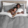 Phoenix Citadel Full All-Season Cooling Warmth Comforter Set  3 Piece Bedding  100% Egyptian Cotton, Long-Staple & Silky Soft  Luxury Hotel-Quality Duvet Insert  Machine Washable - Silver Gray view 4