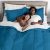 Twin XL All-Season Cooling Warmth Comforter Set  3 Piece Bedding  100% Egyptian Cotton, Long-Staple & Silky Soft  Luxury Hotel-Quality Duvet Insert  Machine Washable - Turquoise Blue view 4