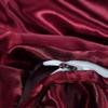 3 Piece Satin Duvet Cover Set Bedding Set s Luxury Rich Silk Super Soft Solid Color with Zipper Closure Bedding Set Queen Size 90"x 90", Burgundy Color view 3