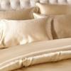 3 Piece Satin Duvet Cover Set Bedding Set s Luxury Rich Silk Super Soft Solid Color with Zipper Closure Bedding Set Twin Size 68"x 90", Gold Color view 2