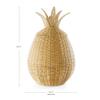 Kaplan Early Learning Pineapple Washable Wicker Floor Basket | Home Decor Organizer | Rattan Woven Fruit-Shaped Storage Bin view 4