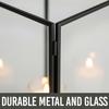 Black Framed Glass Candle Holder Set, 3 Piece view 2