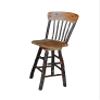 Amish-Made Rustic Hickory Swivel Barchair view 1