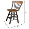 Amish-Made Rustic Hickory Swivel Barchair view 2