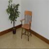 Amish-Made Natural-Stained Oak and Hickory Panel Back Dining Chair with Arms view 2
