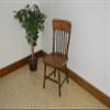 Amish-Made Walnut-Stained Oak and Hickory Panel Back Dining Chair view 2