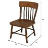 Amish-Made Walnut-Stained Oak and Hickory Panel Back Dining Chair view 3