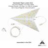 Artschatz Cathedral Paper Lantern Star Light - 5 Point  24 inch - White/Yellow with White Tissue Inlay view 3