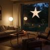 Artschatz Cathedral Paper Lantern Star Light - 5 Point  24 inch - White/Yellow with White Tissue Inlay view 4