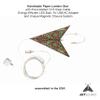 Artschatz Cathedral Paper Lantern Star Light - 7 Point 16 inch - Brown/Green with red/Blue Tissue Inlay view 3
