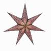 Artschatz Cathedral Paper Lantern Star Light - 7 Point  24 inch - Black/Pink with Violet/Turquoise Tissue Inlay view 1