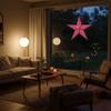 Artschatz Cathedral Paper Lantern Star Light - 5 Point  24 inch - Purple/Violet with Orange/Yellow Tissue Inlay view 2