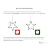Artschatz Cathedral Paper Lantern Star Light - 5 Point  24 inch - Purple/Violet with Orange/Yellow Tissue Inlay view 3