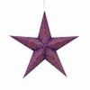 Artschatz Cathedral Paper Lantern Star Light - 5 Point  24 inch - Purple/Violet with Orange/Yellow Tissue Inlay view 4