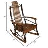 Amish-Made Medium Walnut-Stained Oak and Hickory Rocking Chair view 3