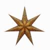 Artschatz Cathedral Paper Lantern Star Light - 7 Point  24 inch - Brown/Green with red/Blue Tissue Inlay view 1