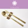 BALWOO [5 Sets] [Made in Korea] Korean Sticky Rice Spoon Chopsticks Set Gold Titanium Plating 304 Stainless Steel Tableware Cutlery Set Mukbang Chopsticks (Korean Apricot Blossom TITANIUM, 5 Sets) view 2