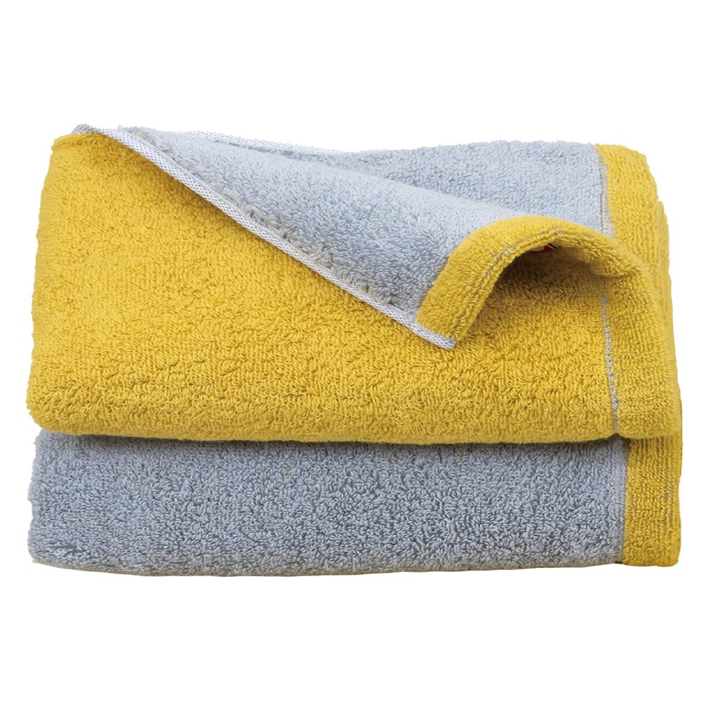 Bath Towel Imabari Set of 2 Thick Large Size Made in Japan 70 x 130 cm 100% Cotton Reversible (Large Bath Towel, MimosaGray)