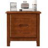 All Solid Wood Nordic Bedside Cabinet, Simple Oak Full-Pack Log Color, Bedroom Bedside Storage Cabinet,Brown view 1