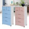 AngelcityCC Plastic Drawers Dresser with Lock, Storage Cabinet with 6 Drawers, Closet Drawers Tall Dresser Organizer for Clothes, Playroom, Bedroom Furniture view 1