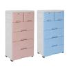 AngelcityCC Plastic Drawers Dresser with Lock, Storage Cabinet with 6 Drawers, Closet Drawers Tall Dresser Organizer for Clothes, Playroom, Bedroom Furniture view 4