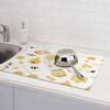 Kitchen Drying Pad Dish Draining Rack Mat Absorbent Dish Drying Mat For Kitchen Counter 18x24 Inch (Bee Cute Yellow White) view 3
