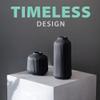 flature Ceramic Vases in Nordic Style, Modern Vase Deco for Pampas Grass, Boho Deco for Windowsill, Vases Set in Black Matt, Flower Vase as Home Decoration for Fresh Flowers, Dried Flowers, Set of 2 view 3