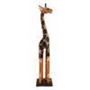 1 Pcs Wood Handicraft Large Spotted Giraffe Figurine 31.5" H view 1