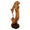 1 Pcs Of 9.5" H Wildlife Giraffe Family Scene Decorative Faux Wood Figurine view 4