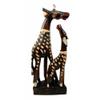 1 Pcs Wood Handicrafts Giraffe With Calf Family Figurine view 4